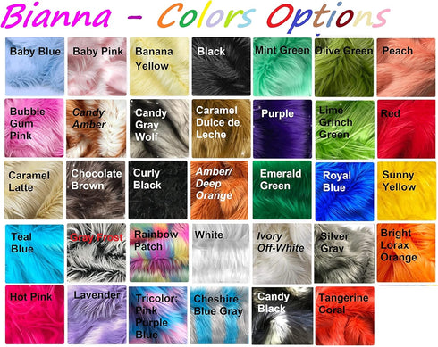 Bianna Creations 6oz Mixed Random Colors Craft Faux Fur Scrap Bag, Remnant Pieces Scrappy Artificial Fake for DIY Crafting Project, Gnome Beard Ma...