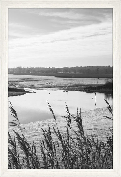 MCS Museum Poster Frame 20x30 White Woodgrain, Vertical & Horizontal Wall Hanging Large Picture Frame for Photos, Posters & Art Prints (1-Pack)...