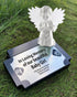 Solar Praying Cherub Angel Light with Fibre Optic Wings - 7.1'' Sympathy Remembrance Memorial Gift for Grave Ornaments Garden Decor (Kneeling Ange...