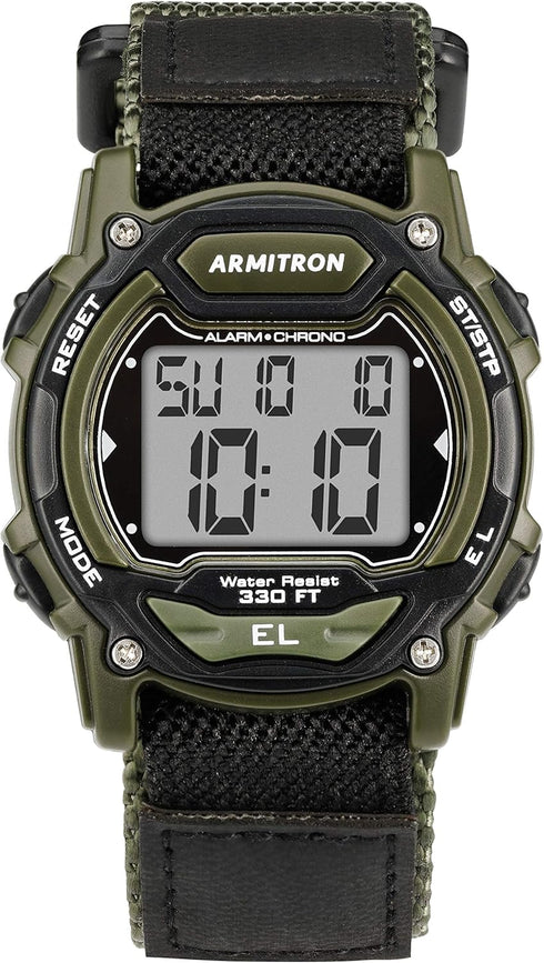 Armitron Sport Unisex Digital Chronograph Nylon Strap Watch, 45-7004...