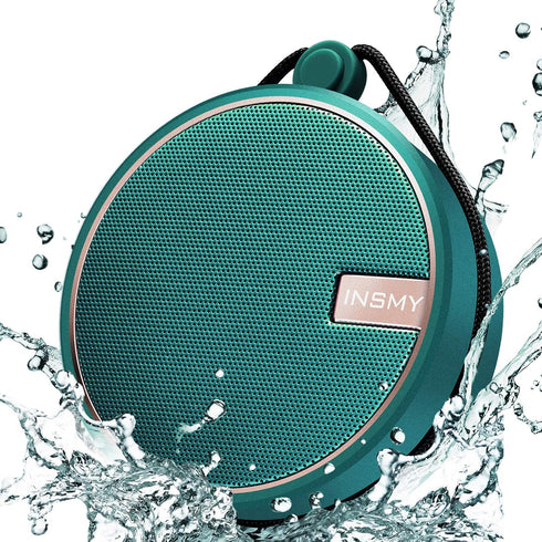 INSMY C12 IPX7 Waterproof Shower Bluetooth Speaker, Portable Small Speaker, Speakers Bluetooth Wireless Loud Clear Sound, Support TF Card Suction ...