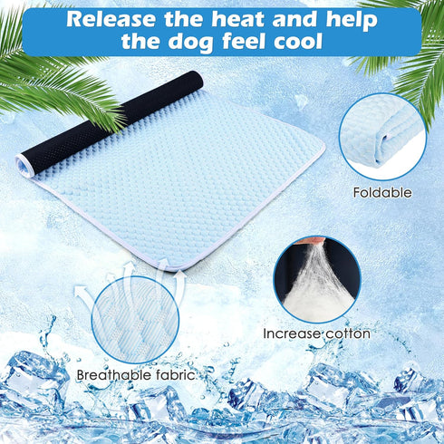 Dog Cooling Mat - Self Cooling Pad Breathable for Dogs Cats Washable Pet Cooling Mat for Indoor Outdoor Pets with Non-Slip&Foldable 22“X28”...