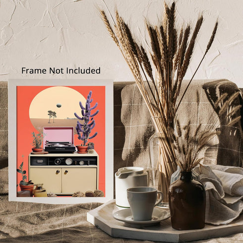 Posterizer 1 pcs-cactus , flowers , landscapes collage-Landscape & Nature Art-Retro Art-Gift for Nature, Surfers and Beach Lovers - UNFRAMED Wall ...
