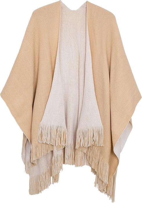 Urban CoCo Women's Winter Vintage Poncho Capes Tassel Blanket Shawl Wrap Cardigan Coat...