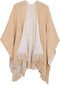 Urban CoCo Women's Winter Vintage Poncho Capes Tassel Blanket Shawl Wrap Cardigan Coat...