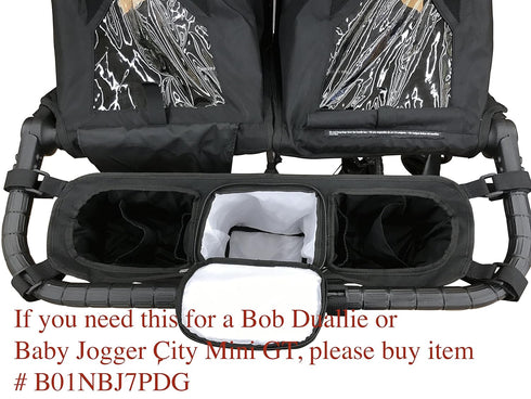 Booyah Double Stroller Organizer - Fits Clevr, Aosom & Best Choice Double Baby & Pet Strollers...