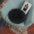 Sibba Faux Fur Fuzzy Area Rug Chair Pad Protectors 30 cm Black Small Round Cover Pillow Cushion Carpet Mat Desk Sofa Seat Couch for Living Room Ki...