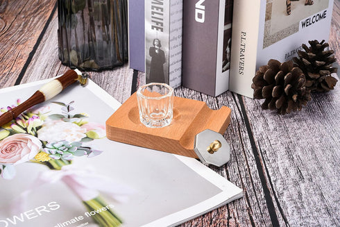 Yoption Wood Dip Pen Set, Calligraphy Oblique Nib Holder With Desktop Pen Holder, Ink Bottle Container and 5 Nibs Kit...