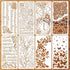 8 Pieces Stencils for Crafts Reusable Branches Musical Notes Stencil Floral Texture Background Layering Drawing Templates Stencils for Painting on...