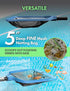 KEMANO Professional Low-drag Fast Cleaning Pool Leaf Skimmer Net, for Pools, Spa, Hot Tub, with 5.3” Depth Fine Nylon Mesh Net Bag, Debris Pickup,...