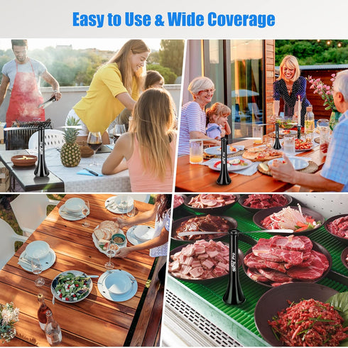 Nofly Pro Fly Fans for Tables 4 Pack for Outdoor or Indoors USB or Batteries Powered Fly Repellent Swatter Fan, Shoo Away Fly Bug Fan for Picnic, ...