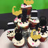 Glitter Gym Theme Cupcake Toppers Weight Lifting Cupcake Toppers for Cross Fit Party, Fitness Themed Birthday Party Supplies...