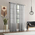 Clean Window Textured Slub Stripe Anti-Dust Allergy/Pet Friendly Sheer Curtain Panel, Gray, 52" W x 63" L (1 Panel)...