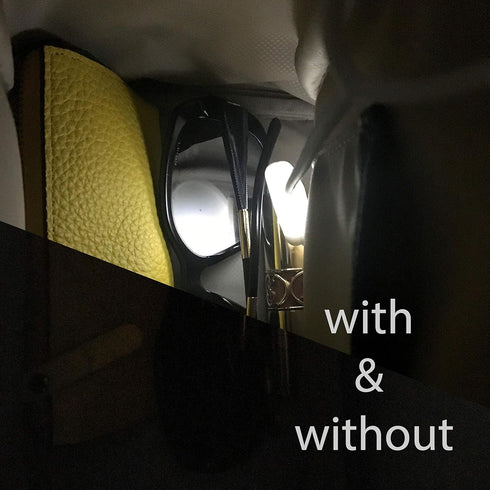 illumini womens Handbag Purse Light 2 Pack, Silicone LED, Button Control, with Battery, White, One Size...