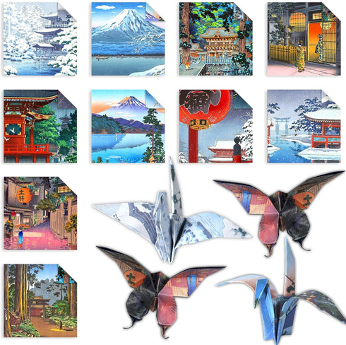 Origami Paper 6x6 Double Sided 50 Sheets 10 Colors origami kit Japanese Chiyo Square Craft Kits Easy Fold Arts Crafts DIY Handwork Beginner Buildi...