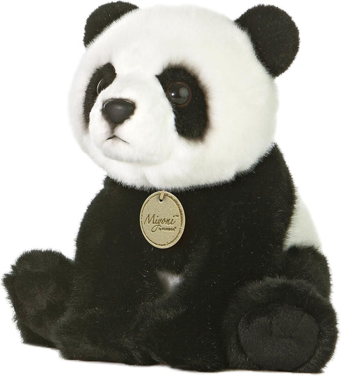 Aurora® Realistic Miyoni® Panda Stuffed Animal - Lifelike Detail - Cherished Companionship - Black and White 10 Inches...