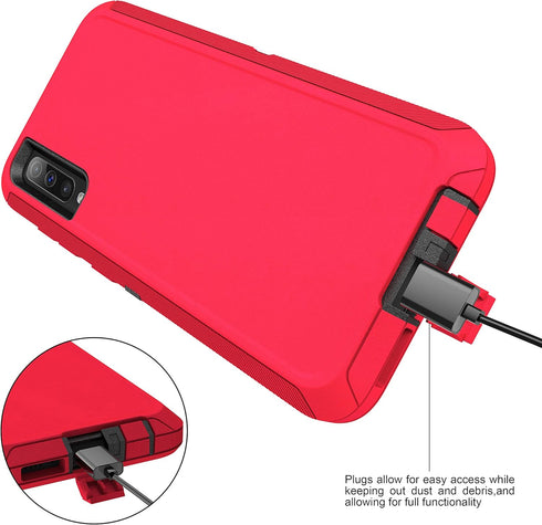 MXX Heavy Duty Compatible Case Made for Samsung Galaxy A50 - (No Screen Protector) Drop Protection Tough Case for Your Galaxy A50/ A50s/ A30s (Red...