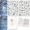 Patemby 50Pcs Water Soluble Embroidery Stabilizers, Stick and Stitch Embroidery Paper with Pre-Printed Flowers and Leaves Pattern Transfers for Ha...