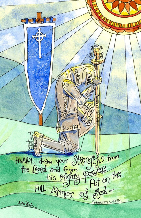 First Communion Gift for Boys - Armor of God - Signed Art Print (8x10 Inches)...
