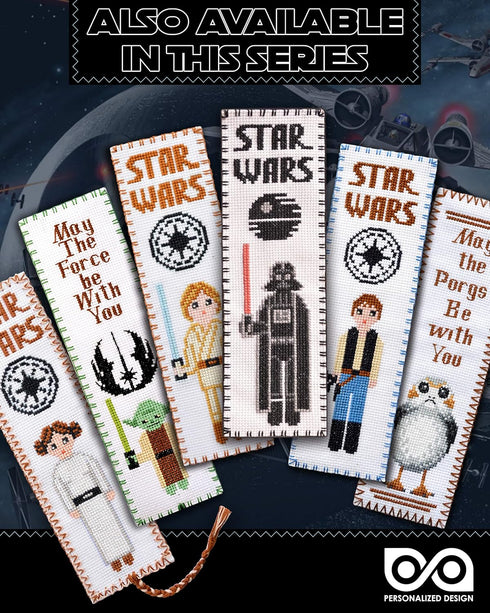Personalized.Design Embroidery Kit 'Star Wars: Chewbacca' - DIY Cross-Stitching Bookmark...