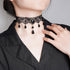 5 Set Halloween Black Necklaces Lace Neck Choker Steampunk Goth Gothic Neck Chain Collar Elegant Pendant for Wedding Party Cosplay Christmas...