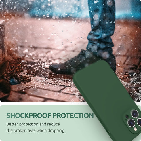 SURPHY Compatible with iPhone 13 Pro Case with Screen Protector, (Camera Protection & Soft Microfiber Lining) Liquid Silicone Phone Case 6.1 inch ...