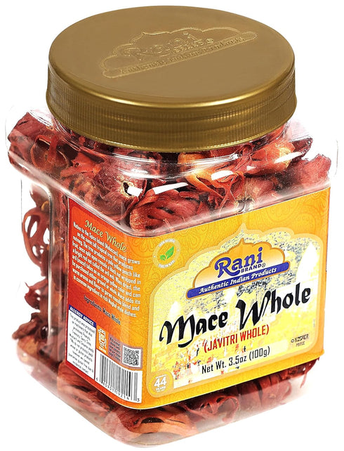 Rani Mace Whole (Javathri), Spice 3.5oz (100g) PET Jar ~ All Natural | Vegan | Gluten Friendly | NON-GMO | Kosher | Indian Origin...