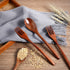 Wooden Spoons Forks Set Including Wooden Spoons and Wooden Forks Japanese Wooden Utensil Set Reusable Handmade Natural Wood Flatware Set for Cooki...