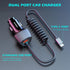 SUNDA USB C Fast Car Charger 51W Dual Ports, Built-in 5.9FT Type C Phone Charger Cable, USB-C Port Charger with PPS 33W/PD 30W/&QC 18W, Compatible...
