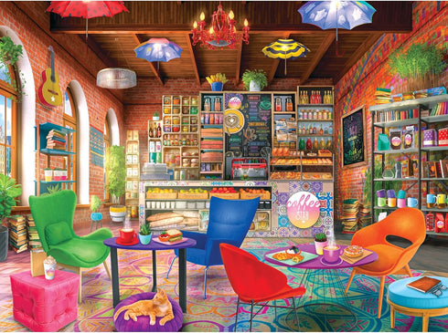 RoseArt - My Happy Place - Boho Coffeshop - 750 Piece Jigsaw Puzzle for Adults...