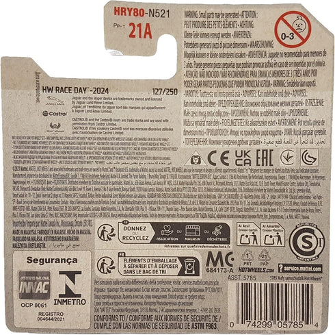 Hot Wheels Jaguar MK1 Silver Race Car, 6/10 in HW Race Day Series...