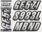 STIFFIE Techtron Silver/Black 3" Boat & PWC Registration Decals • Numbers Letters Stickers...