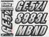 STIFFIE Techtron Silver/Black 3" Boat & PWC Registration Decals • Numbers Letters Stickers...