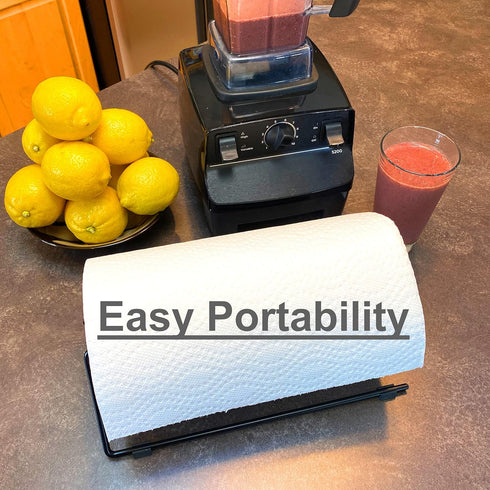 Horizontal Countertop Paper Towel Holder (Black)...