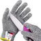 NoCry Kids Cutting Gloves, XS (8-12 Years) - 100% Food Grade Kids Fishing Gloves with Level 5 Protection - Ideal as Wood Carving Gloves or Whittli...