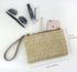 Straw Zipper Small Cross body bag Wristlet Clutch Womens Purse...