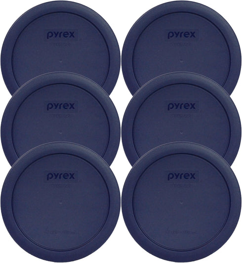Pyrex 7201-PC 4-Cup Navy Blue Plastic Food Storage Lid, Made in USA - 6 Pack...