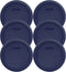 Pyrex 7201-PC 4-Cup Navy Blue Plastic Food Storage Lid, Made in USA - 6 Pack...