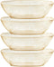 Posh Setting Disposable Oval Serving Bowls, Gold Glitter Plastic Serving Bowls, 4 Pack, 72 Ounce Large Plastic Disposable Party Snack, Buffet, Chi...