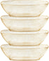 Posh Setting Disposable Oval Serving Bowls, Gold Glitter Plastic Serving Bowls, 4 Pack, 72 Ounce Large Plastic Disposable Party Snack, Buffet, Chi...