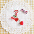 Cute Cherry Keychain with Heart Clasp, Lovely Heart Keyring Charm, Keychain Accessories for Women and Girls...
