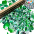 KALUCION Cracked Ice Glass Mosaic Tiles for Art Crafts, 3.5oz Value Pack Mosaic Making Supplies, Stained Glass Pieces for Adults(Green Mixed)...