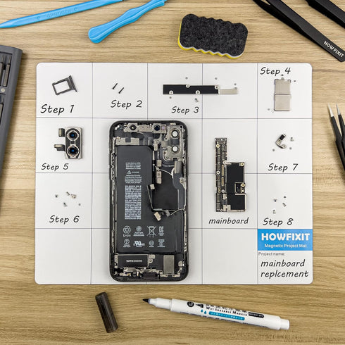 Magnetic Project Mat — Organize Screws and Parts Safely Disassemble Your Electronics, Laptop, Smartphone, Game Console, Smartwatch, Cell Phone, Ta...