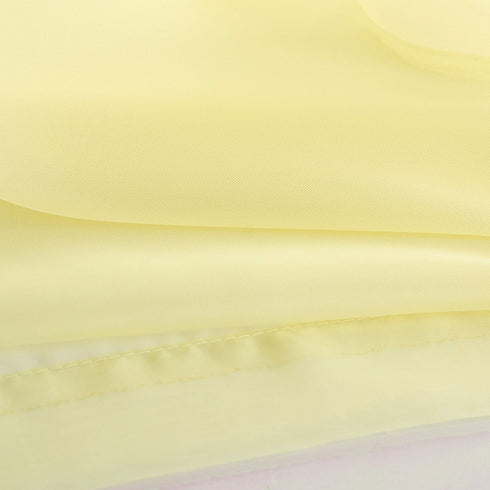 KEQIAOSUOCAI 2 Panels Girls Room Sheer Curtains 84 Inch - Light Yellow Cream Rod Pocket Transparent Voile Sheer Curtains Panels for Bedroom Living...