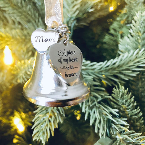K9king Memorial DAD and MOM Christmas Ornament for Loss of Loved one A Piece of My Heart is in Heaven - Sympathy Gift for Loss of Mother Christmas...