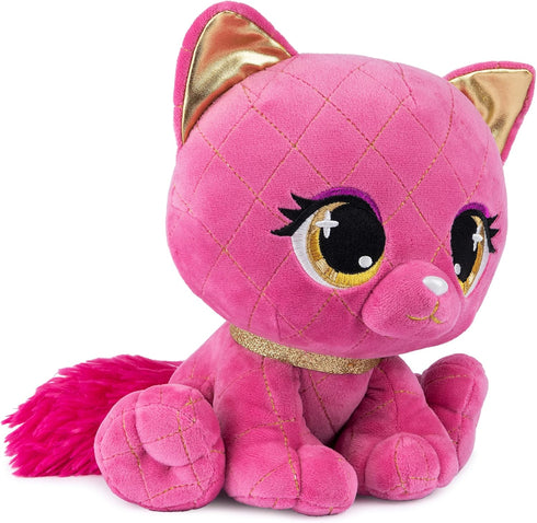 P.Lushes Designer Fashion Pets Madame Purrnel Premium Cat Stuffed Animal, Pink and Gold, 9”...