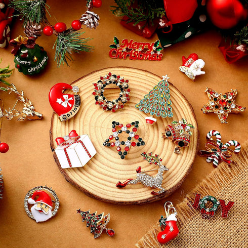 16 Pcs Women Brooch Set Rhinestone Crystal Vintage Spring Animal Insect Plant Pins Brooches Bulk for Women Girls(Classic)...