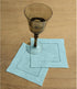 Solino Home Linen Cocktail Napkins 6 x 6 Inch – 100% Pure Linen Fabric Aqua Blue Cloth Napkins Set of 12 – Classic Hemstitch Beverage Cocktail Nap...