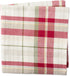 DII Orchard Plaid Collection Linen Tabletop Essentials, Napkin Set, 20x20, Taupe/Red, 6 Piece...