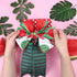 25 Yard Watermelon Wired Edge Ribbons, 5 Rolls Watermelon Print Summer Ribbons Watermelon Slices Plaid Ribbon Stripe Craft Ribbon for Gift Wrappin...